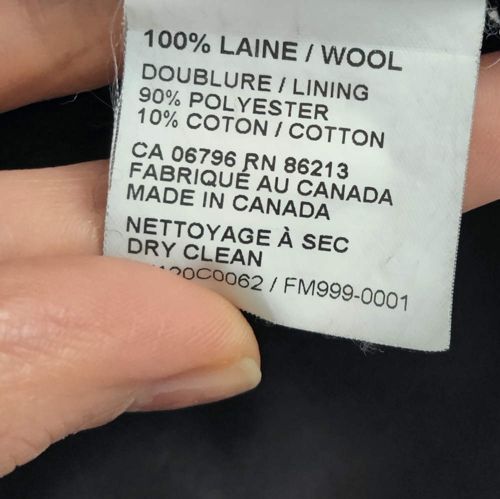 Black Trench coat 100% whool - Picture 9 of 9